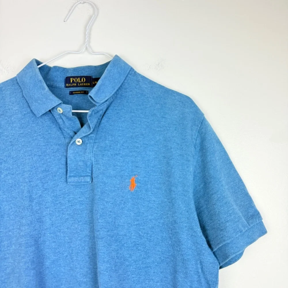 Polo Ralph Lauren Blue Classic Fit Polo Shirt Men’s L Short Sleeve Cotton